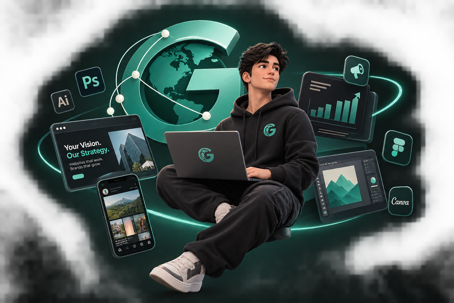 agencia digital global en órbita